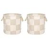 OYOY living design Kisten & Körbe<2er-Set: Aufbewahrungskörbe "Chess" in Beige - (H)32 x Ø 32