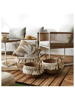 The Home Deco Kids Kisten & Körbe<3er-Set: Aufbewahrungskörbe in Natur/ Creme