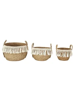 The Home Deco Kids Kisten & Körbe<3er-Set: Aufbewahrungskörbe in Natur/ Creme