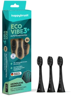 happybrush Zahn & Mundpflege<3er-Set: Aufsteckbürsten "Eco Vibe3+"
