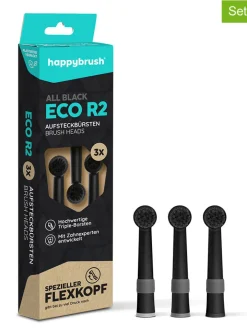 happybrush Zahn & Mundpflege<3er-Set: Aufsteckbürsten "Eco R2"