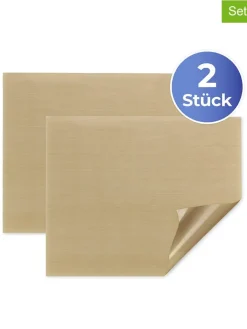 Wenko Koch- & Backutensilien<2er-Set: Backmatten in Beige - (L)36 x (B)42 cm