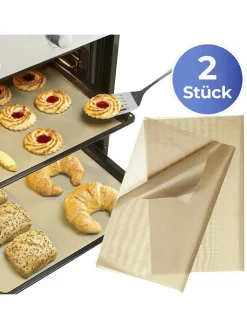 Wenko Koch- & Backutensilien<2er-Set: Backmatten in Beige - (L)36 x (B)42 cm