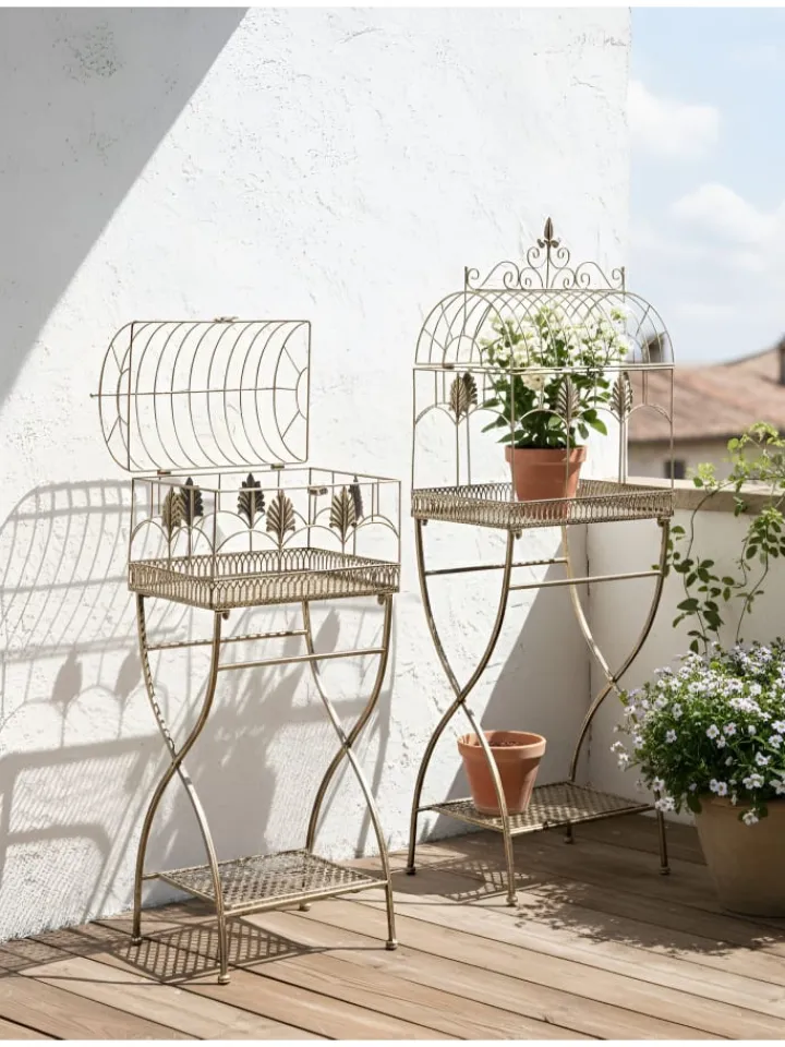 Beliani Badmöbel<2er-Set Badezimmerregal SICILY in Schwarz