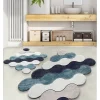 Colourful Cotton Badtextilien|Badtextilien<2er-Set: Badvorleger "Circle" in Blau