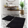 Colorful Cotton Badtextilien|Badtextilien<2er-Set: Badvorleger "Havai" in Schwarz