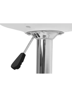 IDOMYA Factory Sitzmöbel<2er-Set: Barhocker "Karl" in Weiß/ Silber - (B)42 x (H)104 x (T)39 cm