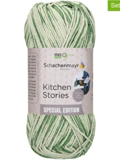Schachenmayr since 1822 Kreativbedarf & Do-It-Yourself<5er-Set: Baumwoll-Mixgarne ''Kitchen Stories'' in Grün/ Creme - 5 x 100 g