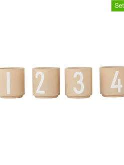 Design Letters Gedeckter Tisch<4er-Set: Becher in Beige - 50 ml