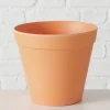 Boltze Kerzen, Vasen & Mehr<2er-Set: Übertöpfe "Giardino" in Orange - (H)13,5 Ø 15 cm