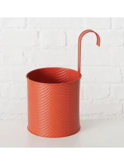 Boltze Kerzen, Vasen & Mehr<2er-Set: Übertöpfe "Riana" in Rot/ Orange - (H)28 Ø 16 cm