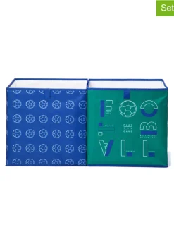 lamino Kisten & Körbe<2er-Set: Boxen in Blau/ Grün - (B)33 x (H)33 x (T)33 cm