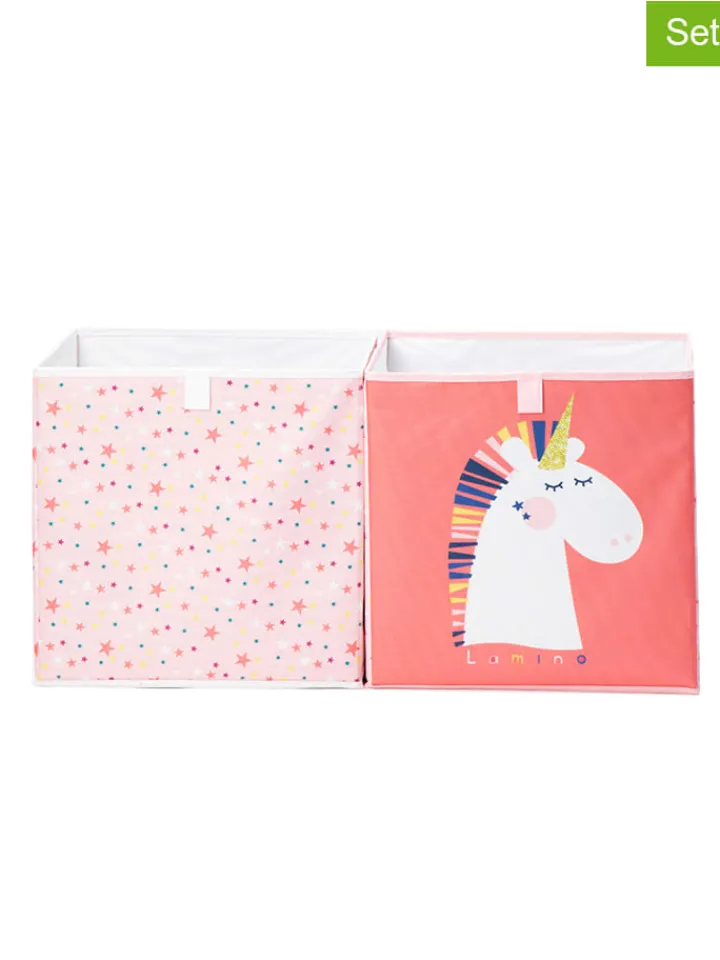 lamino Kisten & Körbe<2er-Set: Boxen in Rosa - (B)33 x (H)33 x (T)33 cm
