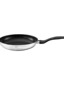 Rösle Kochgeschirr<2er-Set: Bratpfannen "Basic Line" in Silber/ Schwarz