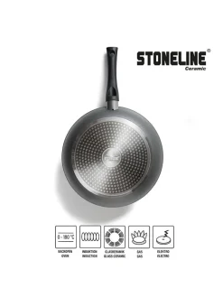 Stoneline Kochgeschirr<3er-Set: Bratpfannen ''Ceramic'' in Schwarz