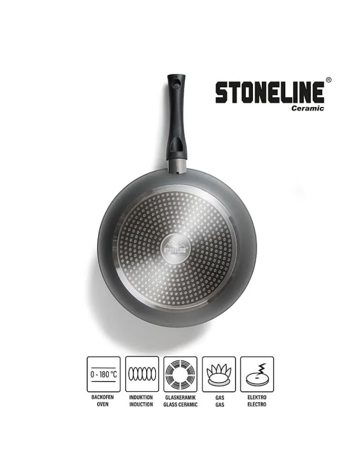 Stoneline Kochgeschirr<3er-Set: Bratpfannen ''Ceramic'' in Schwarz