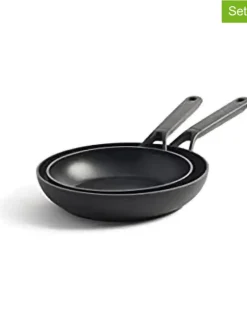 KitchenAid Kochgeschirr<2er-Set: Bratpfannen "Classic Forged" in Schwarz