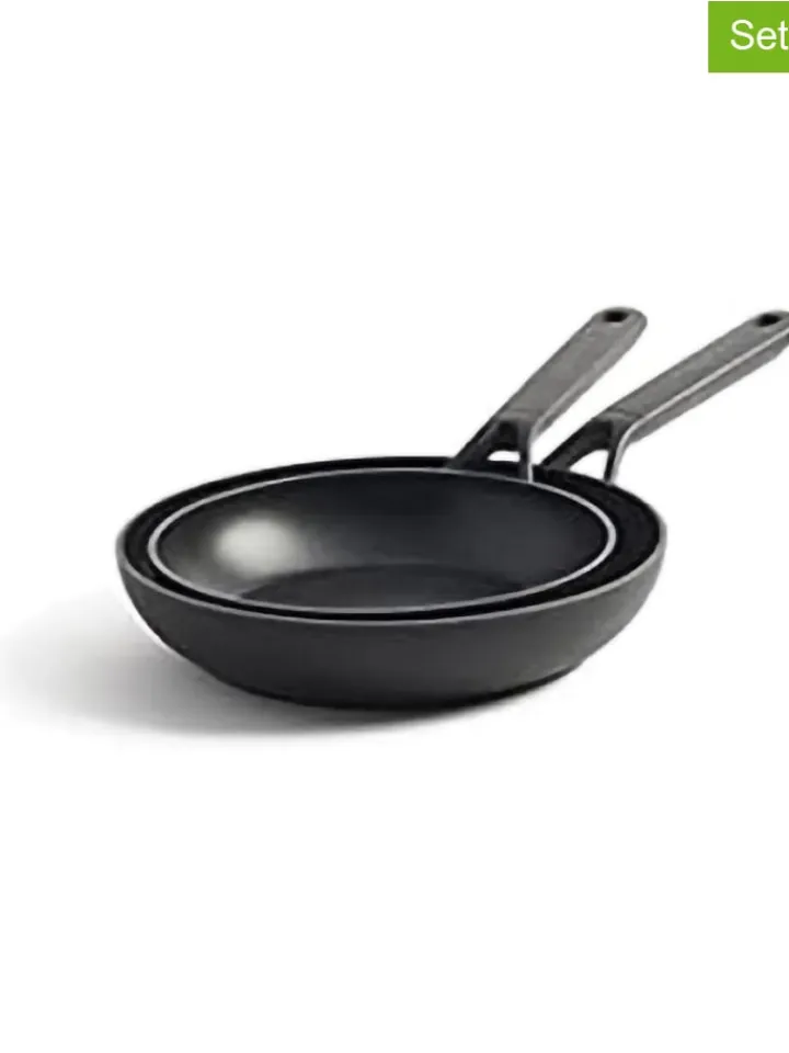 KitchenAid Kochgeschirr<2er-Set: Bratpfannen "Classic Forged" in Schwarz