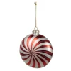 Clayre & Eef Weihnachtsschmuck<2er-Set: Christbaumkugeln in Rot/ Silber - Ø 10 cm