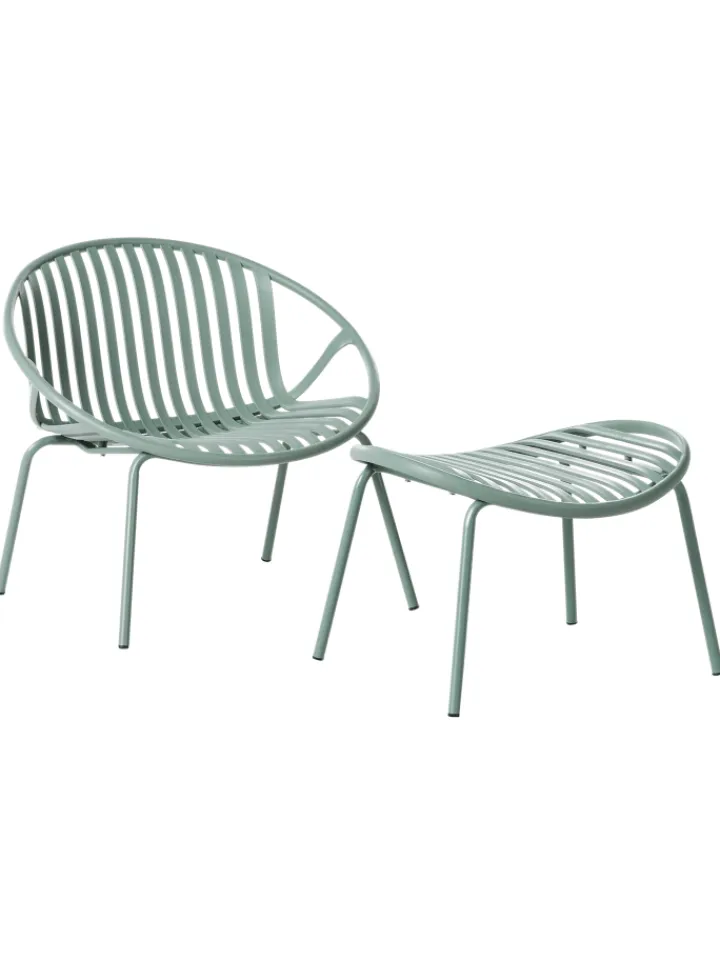 Beliani Gartenmöbel<4er-Set Cocktailsessel CASPERIA in Grün