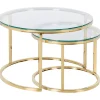 Beliani Tische<1er-Set Couchtisch GRANGE in Gold