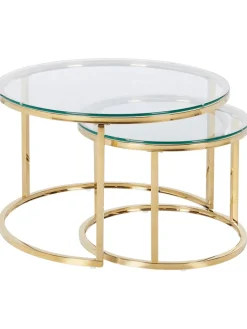 Beliani Tische<1er-Set Couchtisch GRANGE in Gold