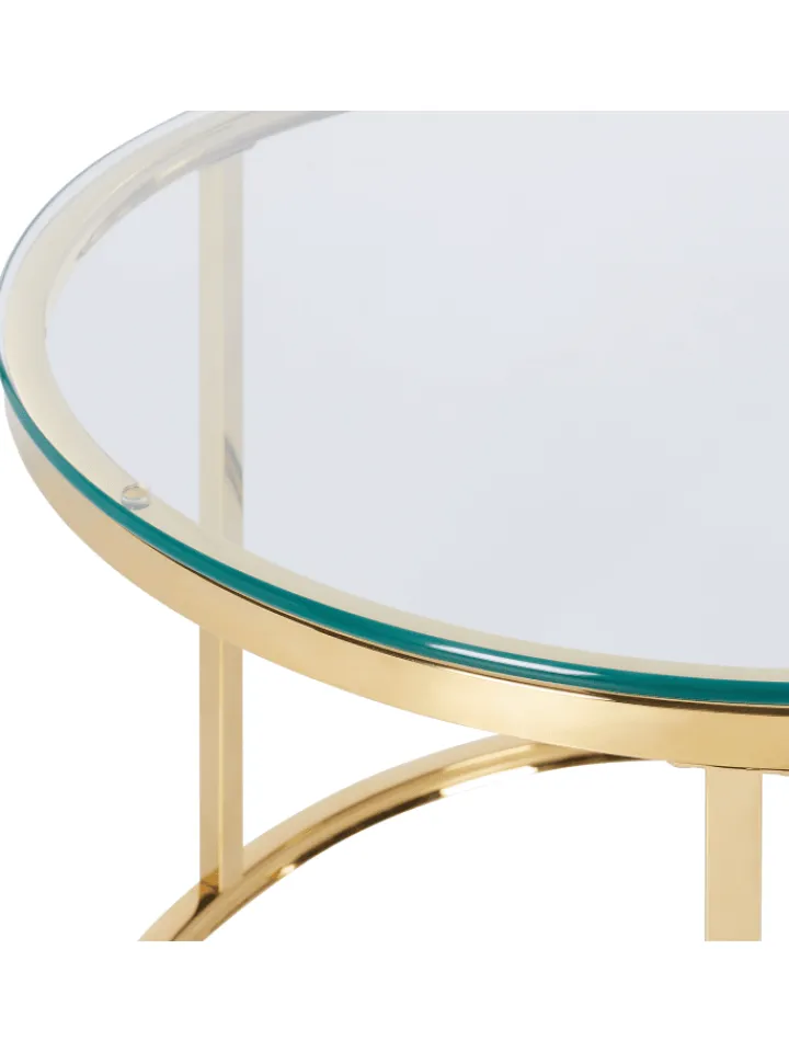 Beliani Tische<1er-Set Couchtisch GRANGE in Gold