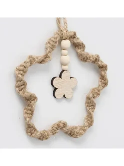 Boltze Wohndekoration<3er-Set: Dekoanhänger "Juto" in Beige - (B)18 x (H)12 cm