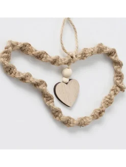 Boltze Wohndekoration<3er-Set: Dekoanhänger "Juto" in Beige - (B)18 x (H)12 cm