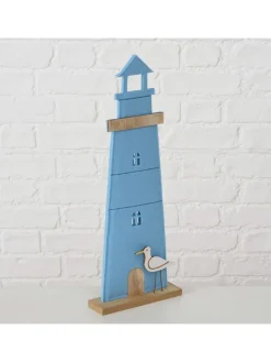 Boltze Dekofiguren & -Objekte<3er-Set: Dekoaufsteller "Coasty" in Grau/ Hellblau - (H)44,4 cm