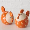 Boltze Dekofiguren & -Objekte<2er-Set: Dekofiguren "Agathy" in Orange/ Creme - (H)12 cm