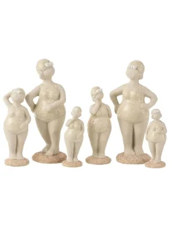 J Line Dekofiguren & -Objekte<2er-Set: Dekofiguren "Frau" in Beige - (H)25 cm