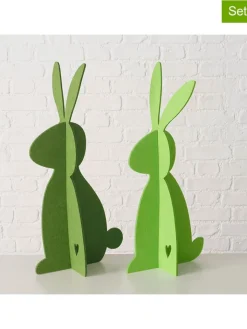 Boltze Dekofiguren & -Objekte<2er-Set: Dekofiguren "Freddo" in Grün - (H)59,7 cm