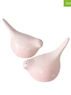 Boltze Dekofiguren & -Objekte<2er-Set: Dekofiguren "Nany" in Rosa - (H)11 cm