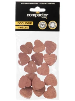 Compactor Wohndekoration<15er-Set: Dekoherzen in Hellbraun - (B)2 x (H)2,5 cm