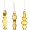 Bloomingville Wohndekoration<3er-Set: Dekohänger ''Aurelia'' in Gold - (L)15,5 cm