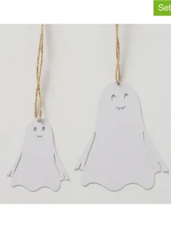 Boltze Wohndekoration<2er-Set: Dekohänger "Ghostie" in Weiß