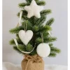 ABERTO DESIGN Weihnachtsschmuck<3er-Set: Dekohänger in Creme - (L)12 cm