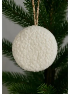 ABERTO DESIGN Weihnachtsschmuck<3er-Set: Dekohänger in Creme - (L)12 cm