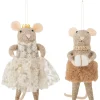 Bloomingville Wohndekoration<2er-Set: Dekohänger ''Peo'' in Grau/ Beige - (L)23 cm