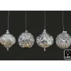 SiL Interiors Lichterketten & Dekobeleuchtung|Lichterketten & Deko-Leuchten<4er-Set: Dekoleuchten in Silber - Ø 20 cm