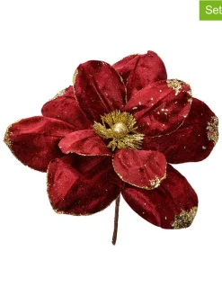 Clayre & Eef Wohndekoration<2er-Set: Dekopflanzen in Rot/ Gold - (H)25 cm