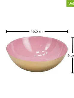 FYNCH-HATTON Dekoschalen<2er-Set: Dekoschalen "Naledi" in Rosa/ Gold - Ø 16,5 cm
