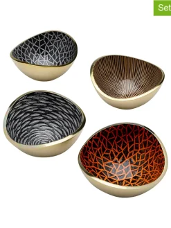 Kare Dekoschalen<4er-Set: Dekoschalen "Samba" in Bunt - (H)6 x Ø 12,8 cm