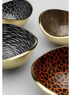 Kare Dekoschalen<4er-Set: Dekoschalen "Samba" in Bunt - (H)6 x Ø 12,8 cm
