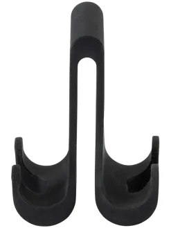 Wenko Badaccessoires<2er-Set: Doppel-Duschhaken "Verna" in Schwarz - (B)5 x (H)9,5 x (T)4,5 cm