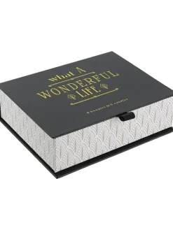 Rétro Chic Kerzen, Vasen & Mehr<6er-Set: Duftkerzen in Schwarz/ Weiß/ Gold - 6x 31 g