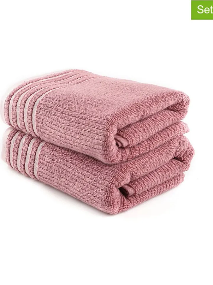 Elizabed Badtextilien<2er-Set: Duschtücher in Rosa