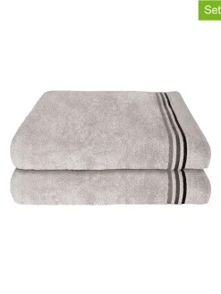 Schiesser Badtextilien|Badtextilien<2er-Set: Duschtücher "Skyline" in Silber