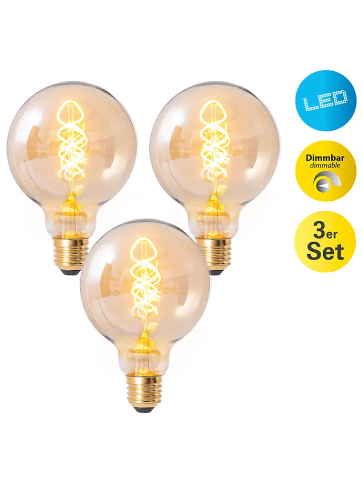 näve Leuchtmittel<3er-Set: E27 LED-Leuchtmittel "Dilly" in Warmweiß - EEK G (A bis G)